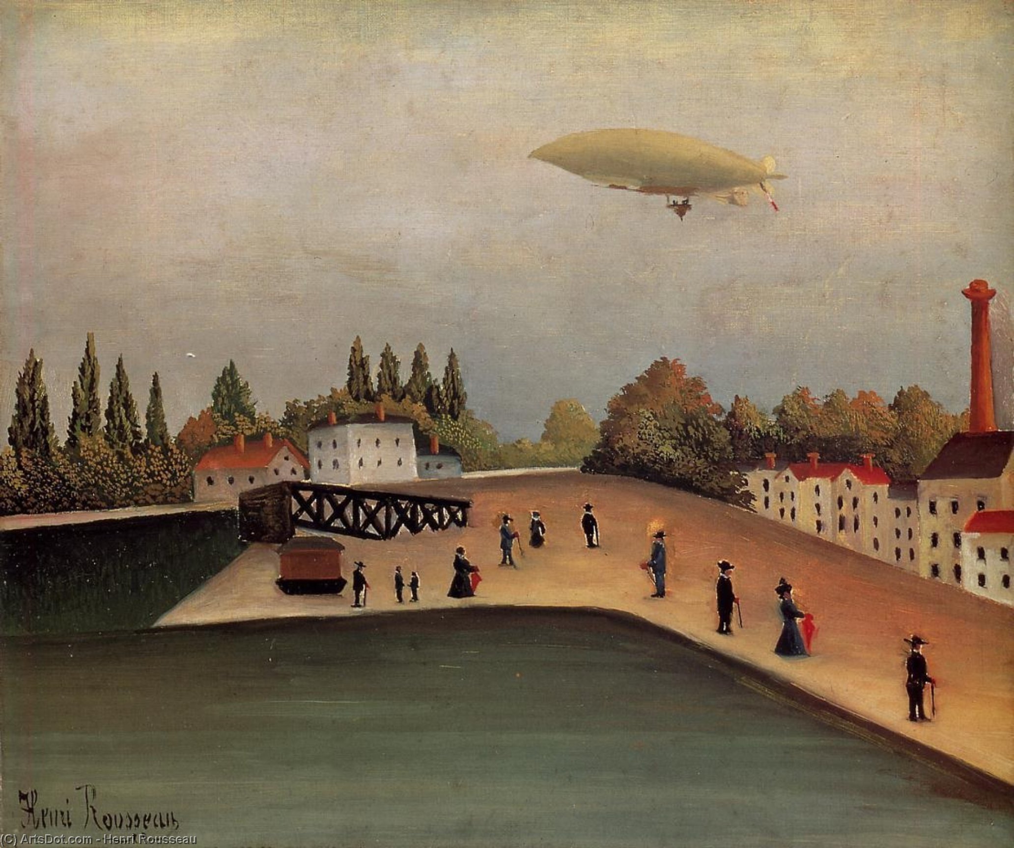 WikiOO.org - Encyclopedia of Fine Arts - Maľba, Artwork Henri Julien Félix Rousseau (Le Douanier) - View of the Quai d'Ovry