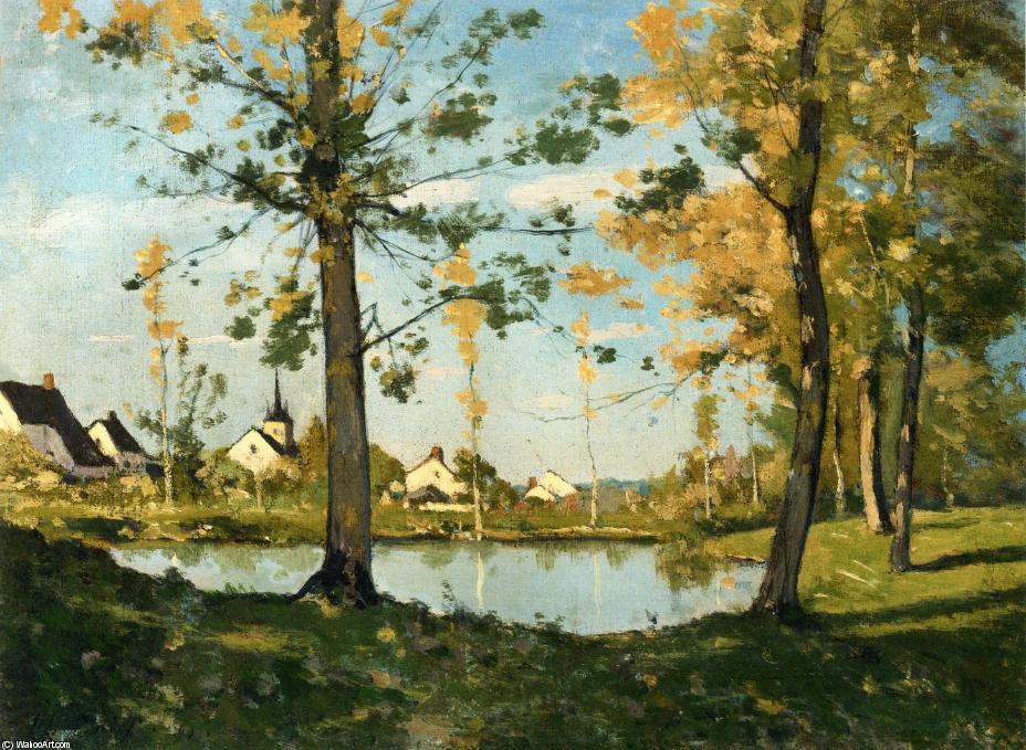 Wikioo.org - The Encyclopedia of Fine Arts - Painting, Artwork by Henri-Joseph Harpignies - Autumn at Saint-Prive