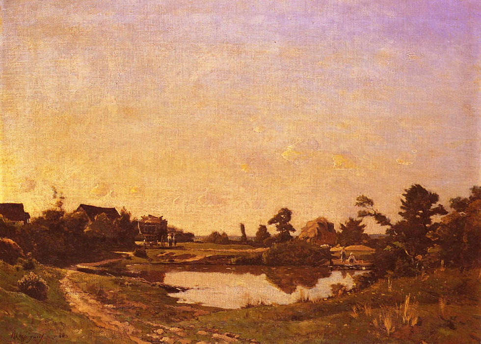 WikiOO.org - Güzel Sanatlar Ansiklopedisi - Resim, Resimler Henri-Joseph Harpignies - Midday In The Meadows