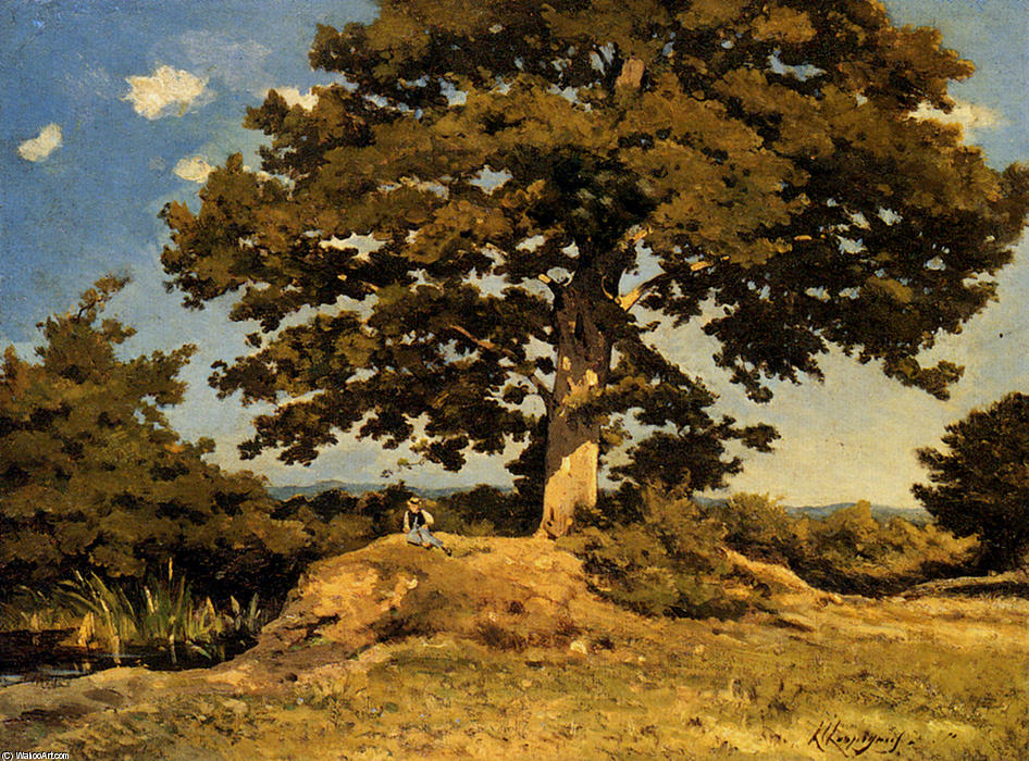 Wikioo.org – L'Encyclopédie des Beaux Arts - Peinture, Oeuvre de Henri-Joseph Harpignies - le grand arbre