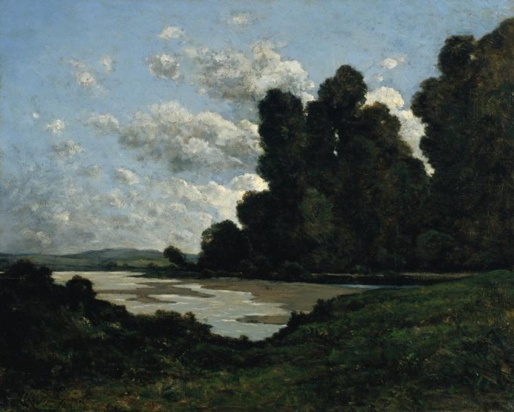 Wikioo.org - The Encyclopedia of Fine Arts - Painting, Artwork by Henri-Joseph Harpignies - The River Loire at Nevers