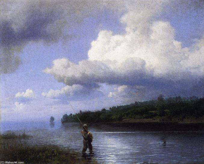 Wikioo.org - The Encyclopedia of Fine Arts - Painting, Artwork by Herman Herzog - Fly Fishing