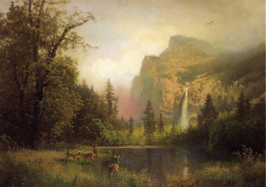 Wikioo.org - The Encyclopedia of Fine Arts - Painting, Artwork by Herman Herzog - The Waterfall