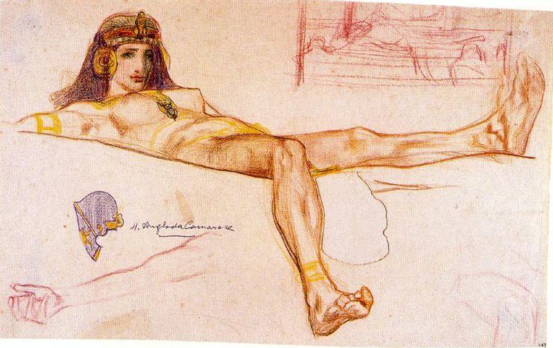 Wikioo.org - The Encyclopedia of Fine Arts - Painting, Artwork by Hermen Anglada Camarasa - Egyptian and other sketches