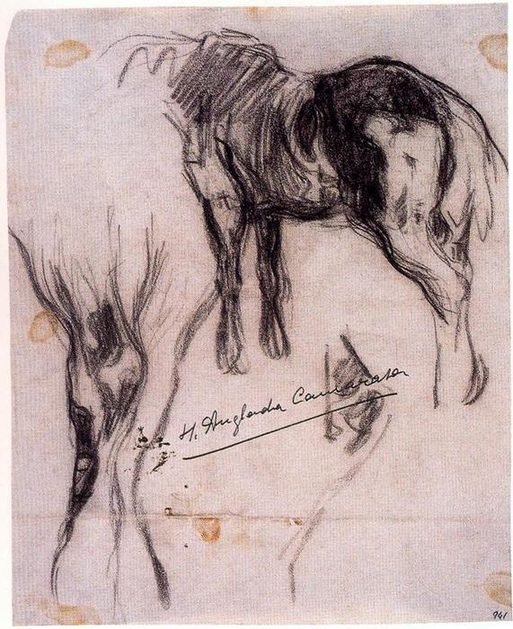 Wikioo.org - The Encyclopedia of Fine Arts - Painting, Artwork by Hermen Anglada Camarasa - Horse and foot