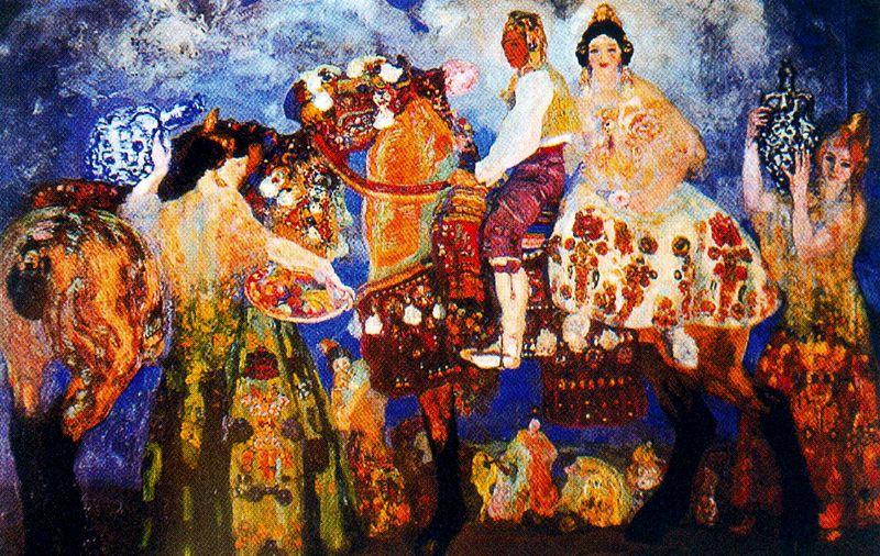 Wikioo.org – La Enciclopedia de las Bellas Artes - Pintura, Obras de arte de Hermen Anglada Camarasa - Peasents de Gandía