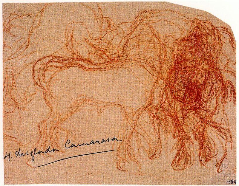 Wikioo.org - The Encyclopedia of Fine Arts - Painting, Artwork by Hermen Anglada Camarasa - Study of horses