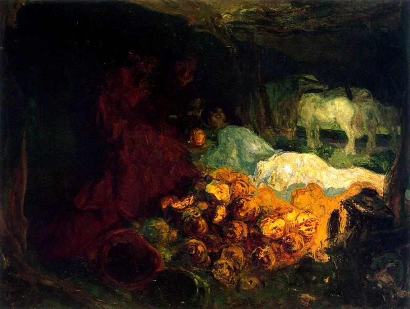 Wikioo.org - The Encyclopedia of Fine Arts - Painting, Artwork by Hermen Anglada Camarasa - The gipsy with the granate apples