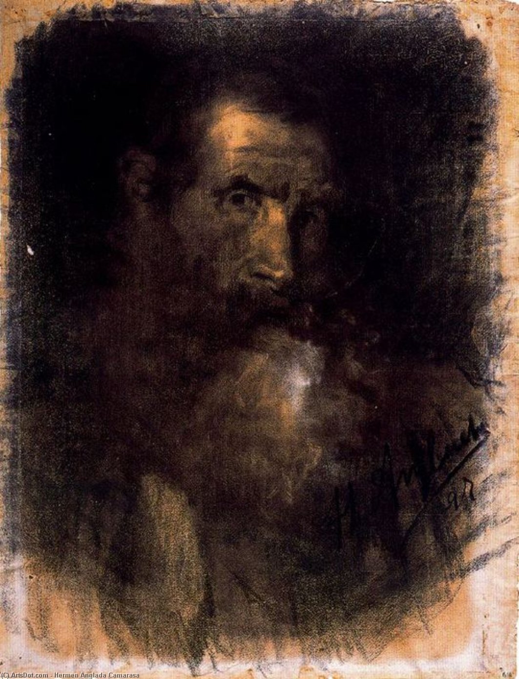 Wikioo.org - The Encyclopedia of Fine Arts - Painting, Artwork by Hermen Anglada Camarasa - The old man