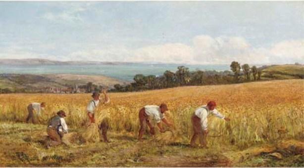 Wikioo.org - The Encyclopedia of Fine Arts - Painting, Artwork by Heywood Hardy - A golden harvest