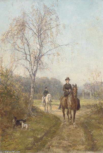 WikiOO.org - אנציקלופדיה לאמנויות יפות - ציור, יצירות אמנות Heywood Hardy - The morning ride 1