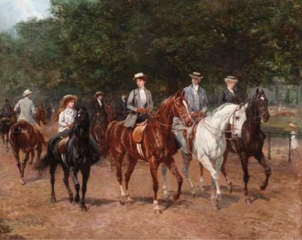 Wikioo.org - The Encyclopedia of Fine Arts - Painting, Artwork by Heywood Hardy - The Morning Ride 2
