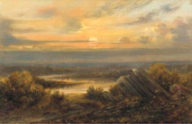 WikiOO.org - Güzel Sanatlar Ansiklopedisi - Resim, Resimler Homer Dodge Martin - Sunset