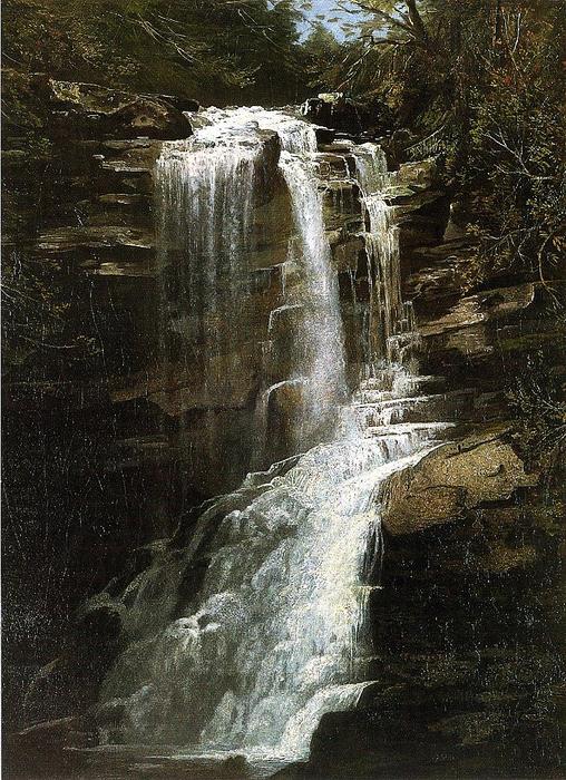 Wikioo.org - The Encyclopedia of Fine Arts - Painting, Artwork by Homer Dodge Martin - Waterfall