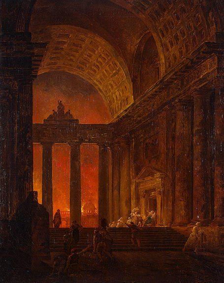 Wikioo.org - The Encyclopedia of Fine Arts - Painting, Artwork by Hubert Robert - Fire