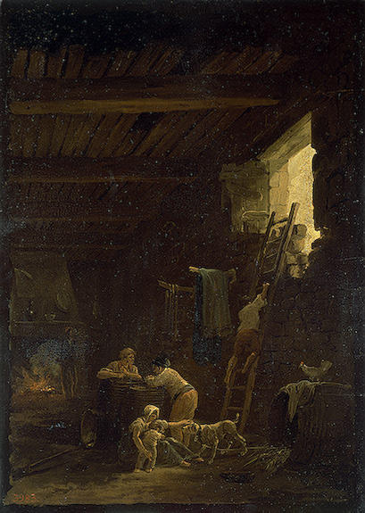 Wikioo.org - The Encyclopedia of Fine Arts - Painting, Artwork by Hubert Robert - Peasant Dwelling-Place