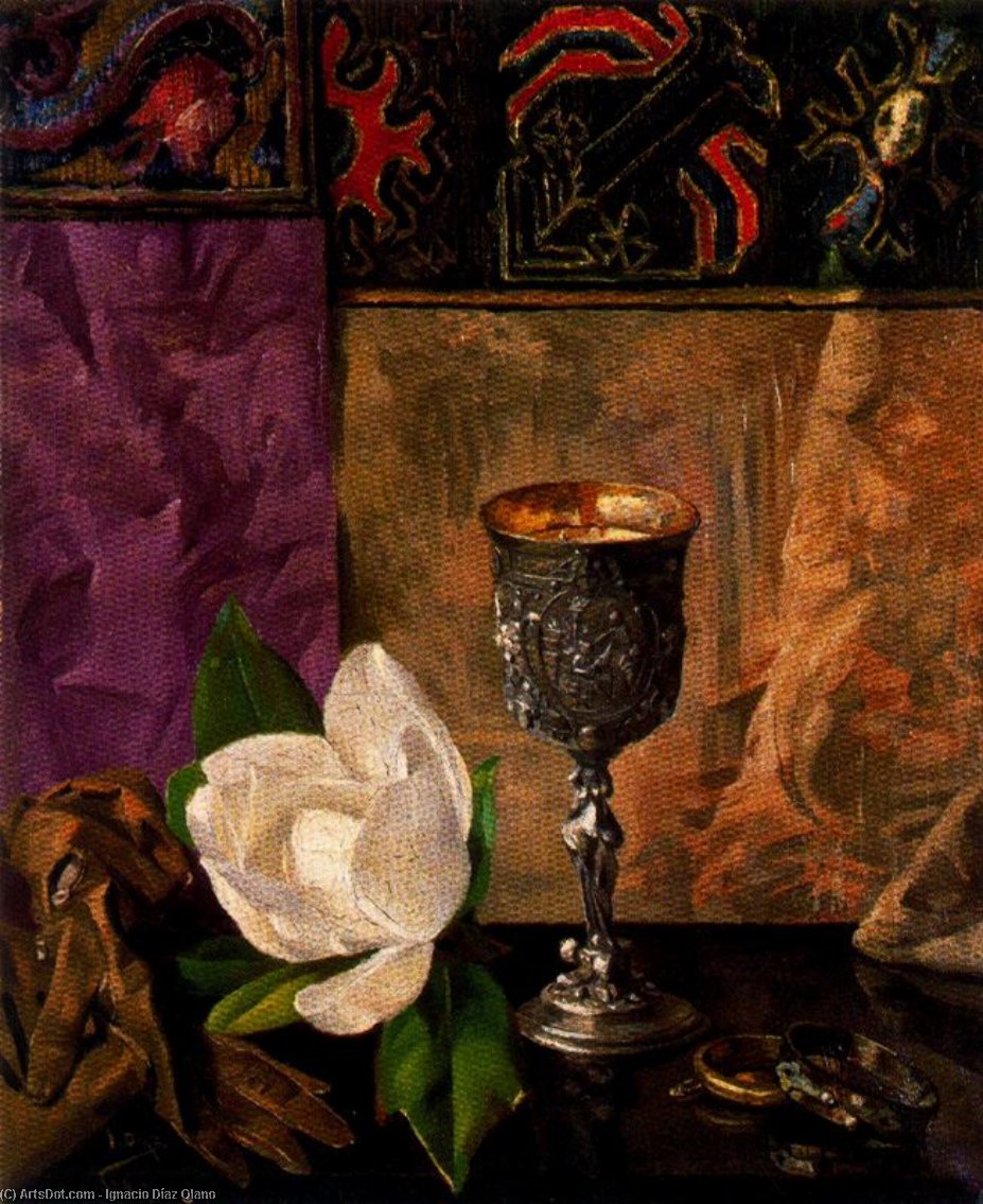 Wikioo.org - The Encyclopedia of Fine Arts - Painting, Artwork by Ignacio Díaz Olano - Flower and calyx