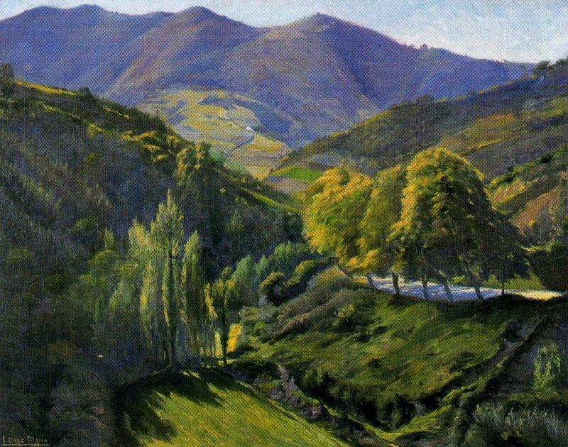 Wikioo.org - The Encyclopedia of Fine Arts - Painting, Artwork by Ignacio Díaz Olano - Landscape, roads and mountains