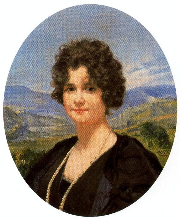 WikiOO.org - Encyclopedia of Fine Arts - Målning, konstverk Ignacio Díaz Olano - Portrait of María Luisa Olabeaga