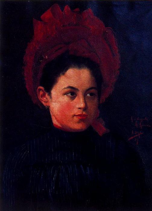 WikiOO.org - Encyclopedia of Fine Arts - Målning, konstverk Ignacio Díaz Olano - Portrait of Rosario de Apraiz