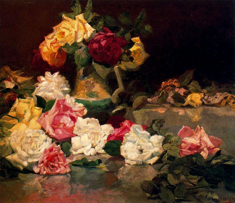 Wikioo.org – La Enciclopedia de las Bellas Artes - Pintura, Obras de arte de Ignacio Díaz Olano - las rosas