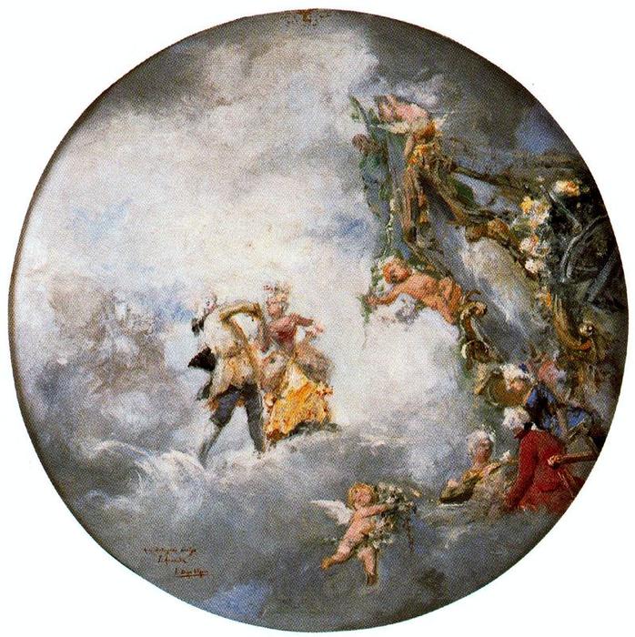 Wikioo.org - The Encyclopedia of Fine Arts - Painting, Artwork by Ignacio Díaz Olano - Sketch for Ceiling Decoration