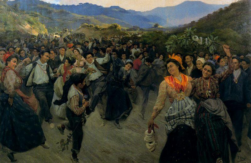 Wikioo.org – L'Enciclopedia delle Belle Arti - Pittura, Opere di Ignacio Díaz Olano - Il ritorno della processione al Calvario