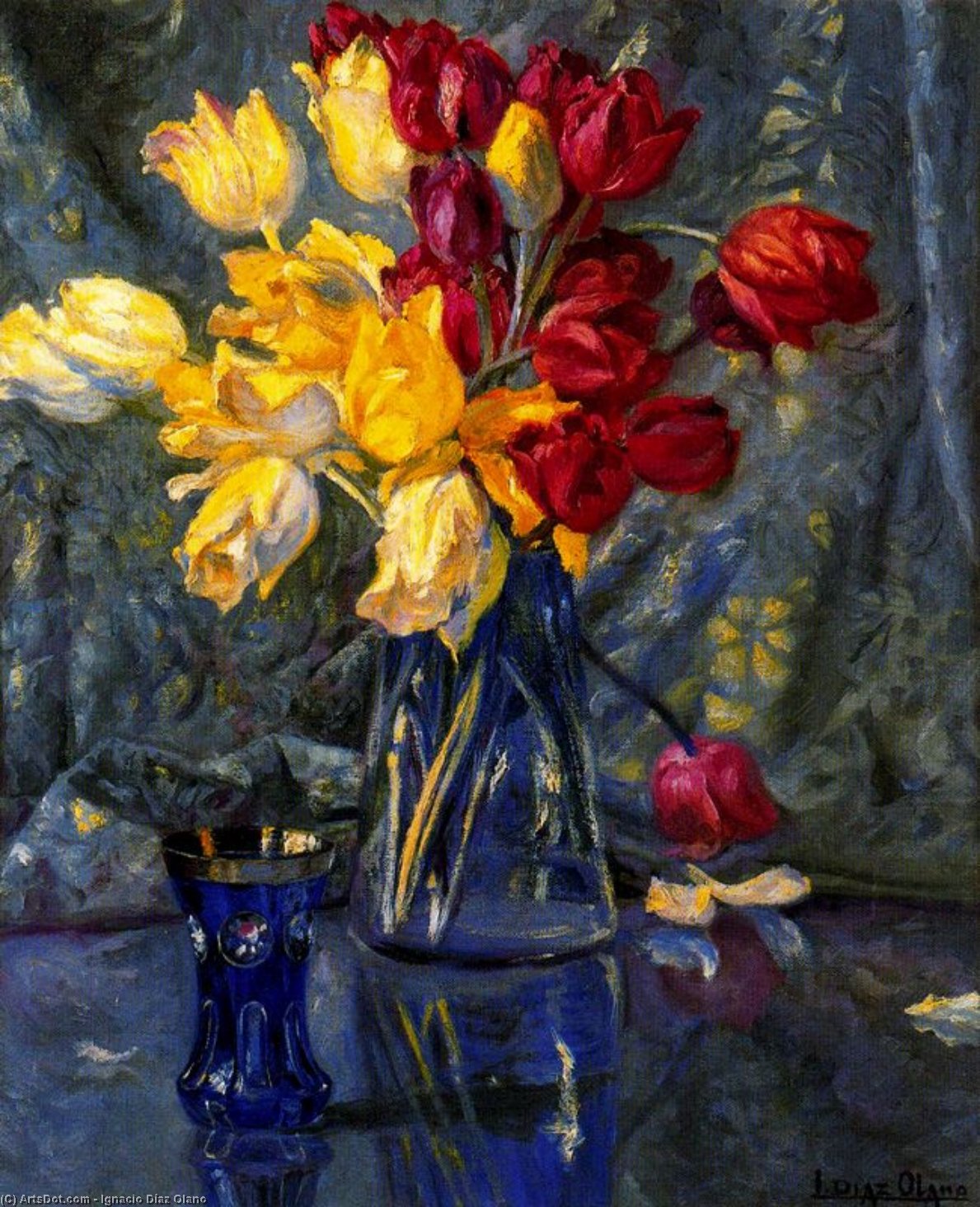 Wikioo.org - The Encyclopedia of Fine Arts - Painting, Artwork by Ignacio Díaz Olano - Tulips