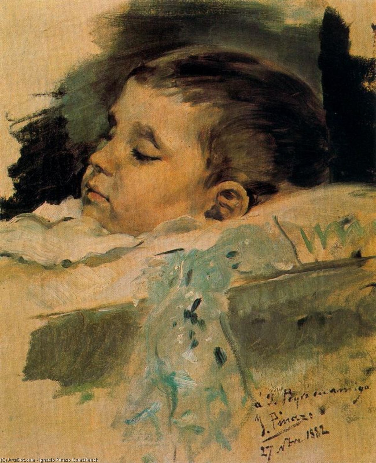 Wikioo.org - The Encyclopedia of Fine Arts - Painting, Artwork by Ignacio Pinazo Camarlench - Child