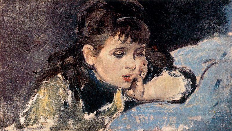 WikiOO.org - Encyclopedia of Fine Arts - Maalaus, taideteos Ignacio Pinazo Camarlench - Little girl