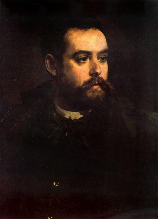 WikiOO.org - Güzel Sanatlar Ansiklopedisi - Resim, Resimler Ignacio Pinazo Camarlench - Portrait of the poet Richart