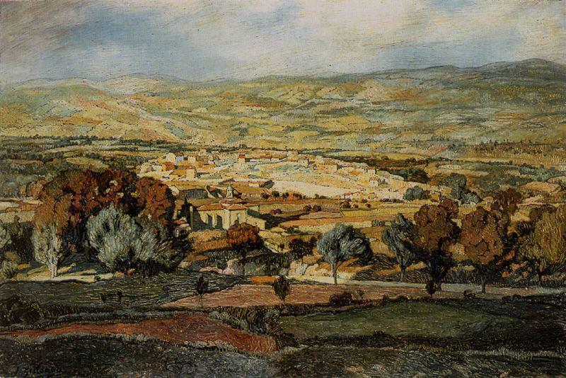 Wikioo.org - Bách khoa toàn thư về mỹ thuật - Vẽ tranh, Tác phẩm nghệ thuật Ignacio Zuloaga Y Zabaleta - Landscape of Alhama