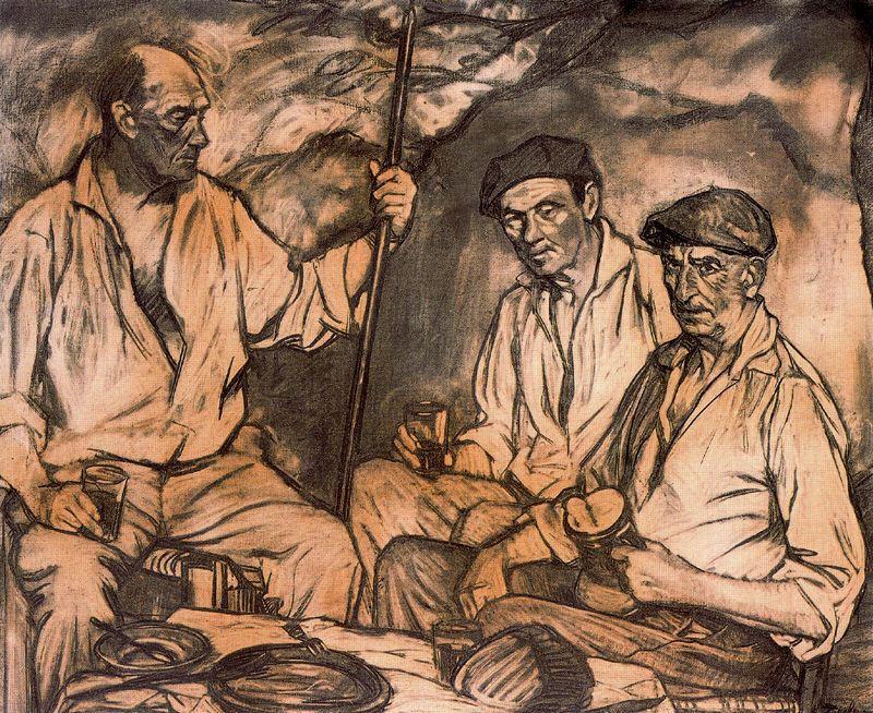 WikiOO.org - Encyclopedia of Fine Arts - Maleri, Artwork Ignacio Zuloaga Y Zabaleta - People in País Vasco