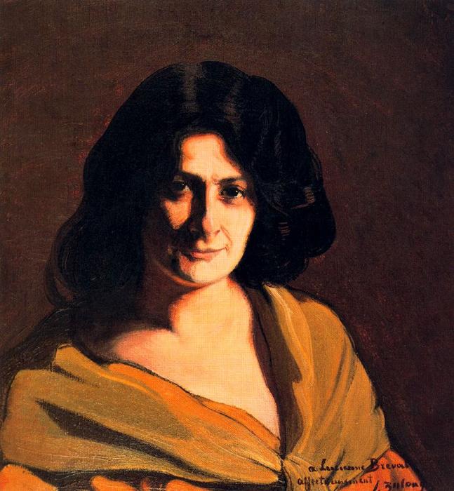 WikiOO.org - Encyclopedia of Fine Arts - Maleri, Artwork Ignacio Zuloaga Y Zabaleta - Portrait of Lucienne Bréval