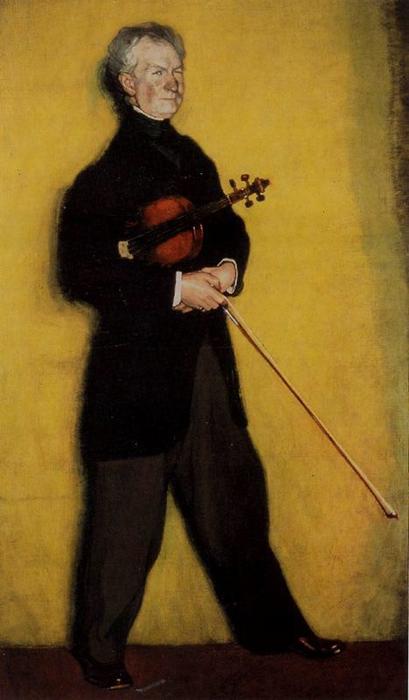 Wikioo.org - The Encyclopedia of Fine Arts - Painting, Artwork by Ignacio Zuloaga Y Zabaleta - The violinist Larrapidi