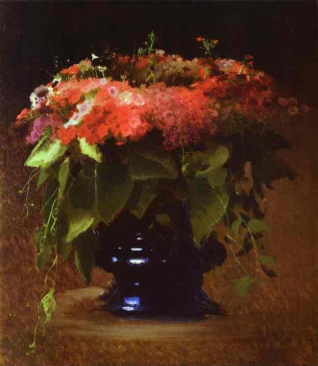 WikiOO.org - Güzel Sanatlar Ansiklopedisi - Resim, Resimler Ivan Nikolaevich Kramskoy - Bunch of Flowers. Phloxes