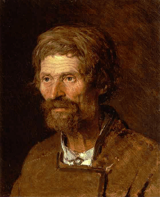 Wikioo.org - The Encyclopedia of Fine Arts - Painting, Artwork by Ivan Nikolaevich Kramskoy - Head of an Old Ukranian Peasant