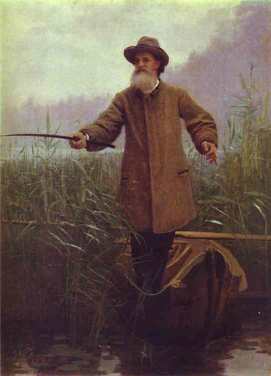 Wikioo.org - สารานุกรมวิจิตรศิลป์ - จิตรกรรม Ivan Nikolaevich Kramskoy - Poet Apollon Maikov Fishing
