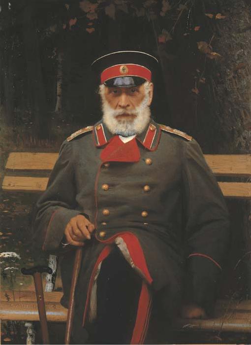 WikiOO.org - Enciklopedija dailės - Tapyba, meno kuriniai Ivan Nikolaevich Kramskoy - Portrait of a Admiral Login Loginovich Heyden