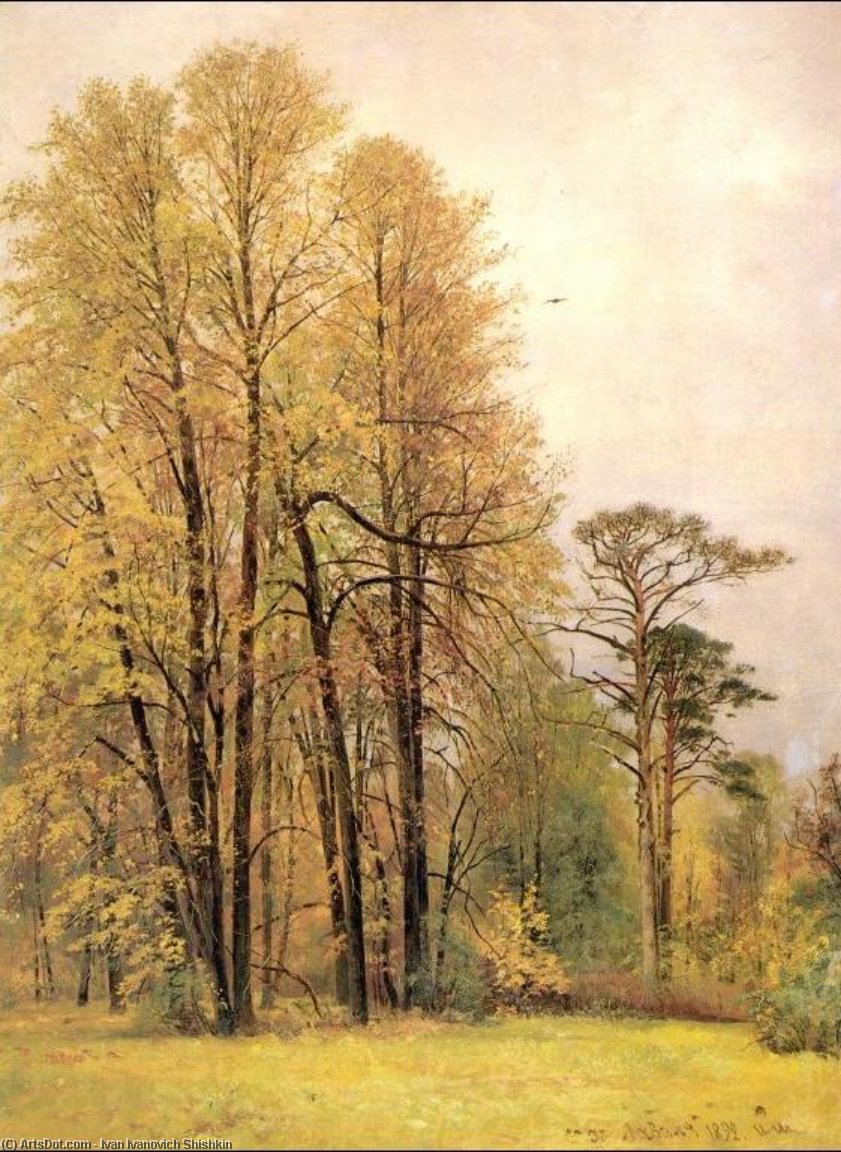 Wikioo.org - The Encyclopedia of Fine Arts - Painting, Artwork by Ivan Ivanovich Shishkin - Autumn