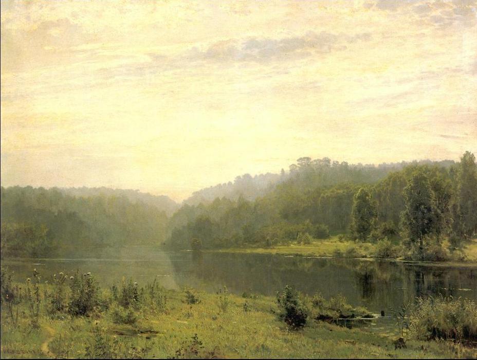 Wikioo.org - The Encyclopedia of Fine Arts - Painting, Artwork by Ivan Ivanovich Shishkin - Foggy morning
