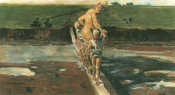 Wikioo.org - The Encyclopedia of Fine Arts - Painting, Artwork by Jacek Malczewski - Blind Faun Guided by Children