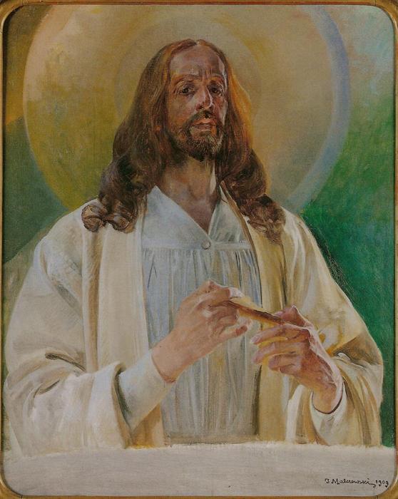 Wikioo.org - The Encyclopedia of Fine Arts - Painting, Artwork by Jacek Malczewski - Christ in Emmaus