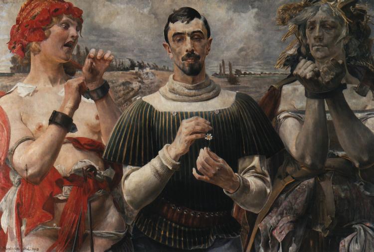 Wikioo.org - The Encyclopedia of Fine Arts - Painting, Artwork by Jacek Malczewski - Polish Hamlet. Portrait of Aleksander Wielopolsk