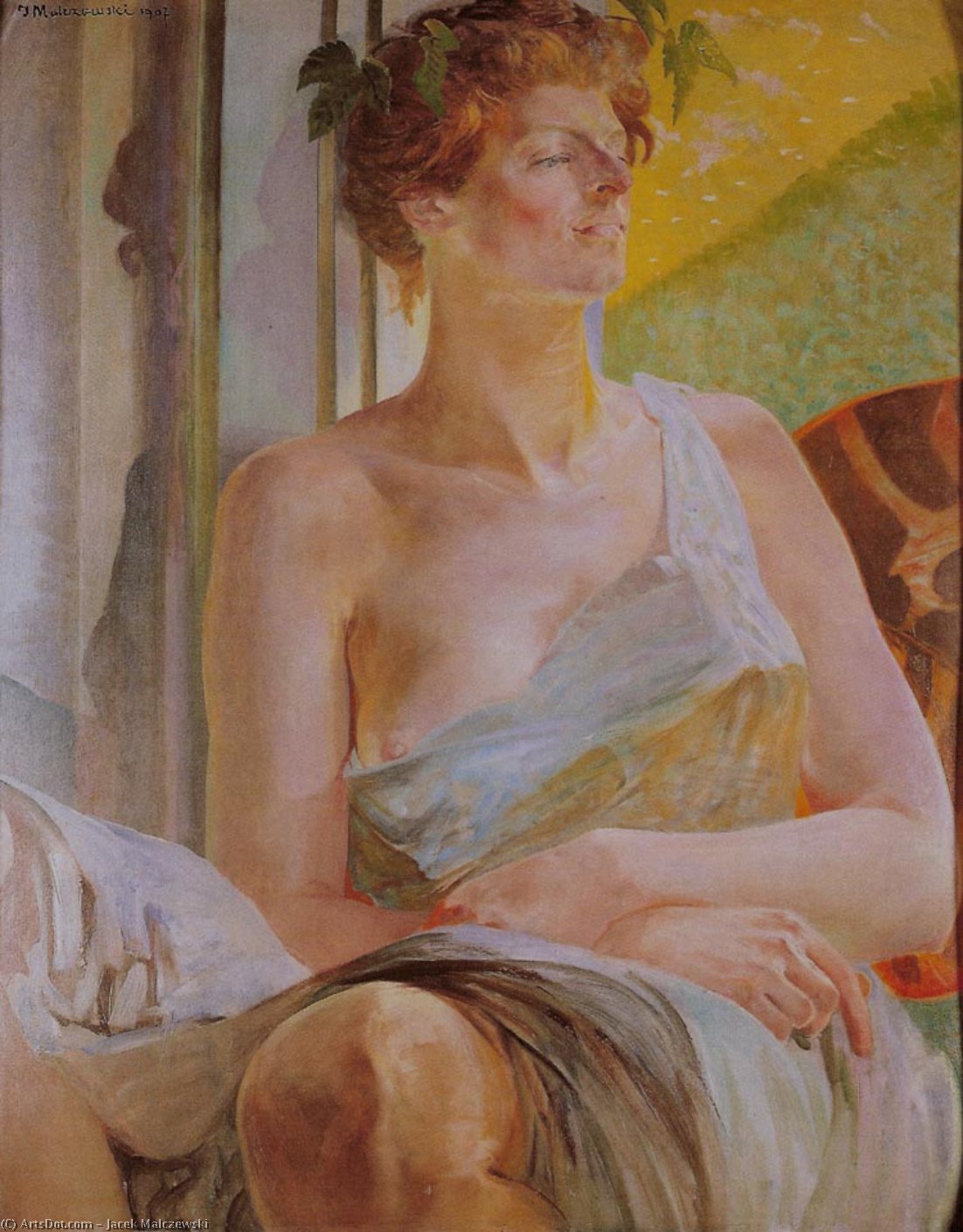 Wikioo.org - The Encyclopedia of Fine Arts - Painting, Artwork by Jacek Malczewski - Portrait of a Woman 1