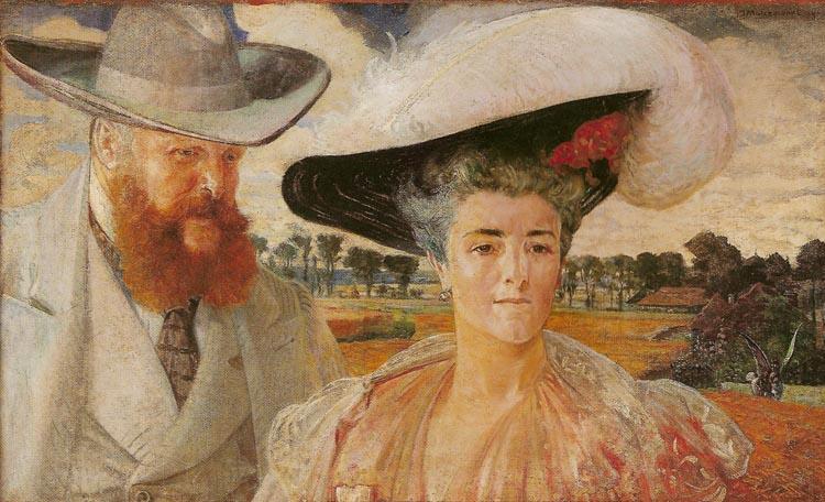 WikiOO.org - Encyclopedia of Fine Arts - Lukisan, Artwork Jacek Malczewski - Portrait of Karol and Malgorzata Lanckoronski