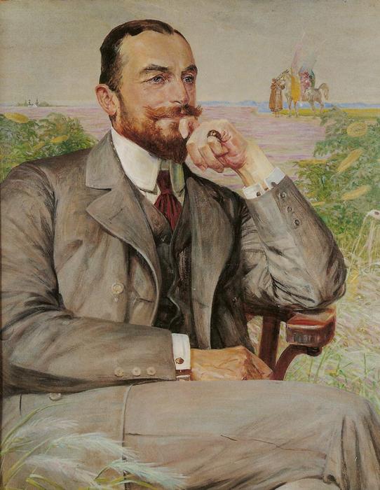 Wikioo.org - The Encyclopedia of Fine Arts - Painting, Artwork by Jacek Malczewski - Portrait of Ludwik Zelenski