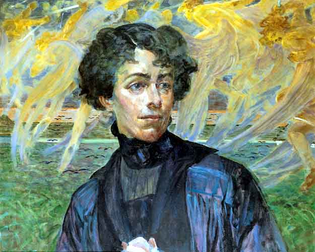 WikiOO.org - Encyclopedia of Fine Arts - Maľba, Artwork Jacek Malczewski - Portrait of Matylda Modesta Wolfarth