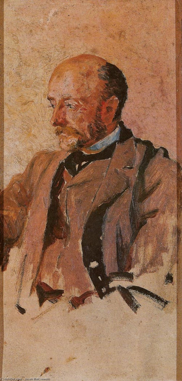 WikiOO.org - Encyclopedia of Fine Arts - Maľba, Artwork Jacek Malczewski - Portrait of Piotr Dobrzanski