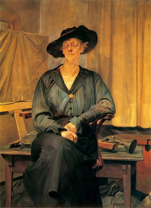 Wikioo.org - สารานุกรมวิจิตรศิลป์ - จิตรกรรม Jacek Malczewski - Portrait of Wife
